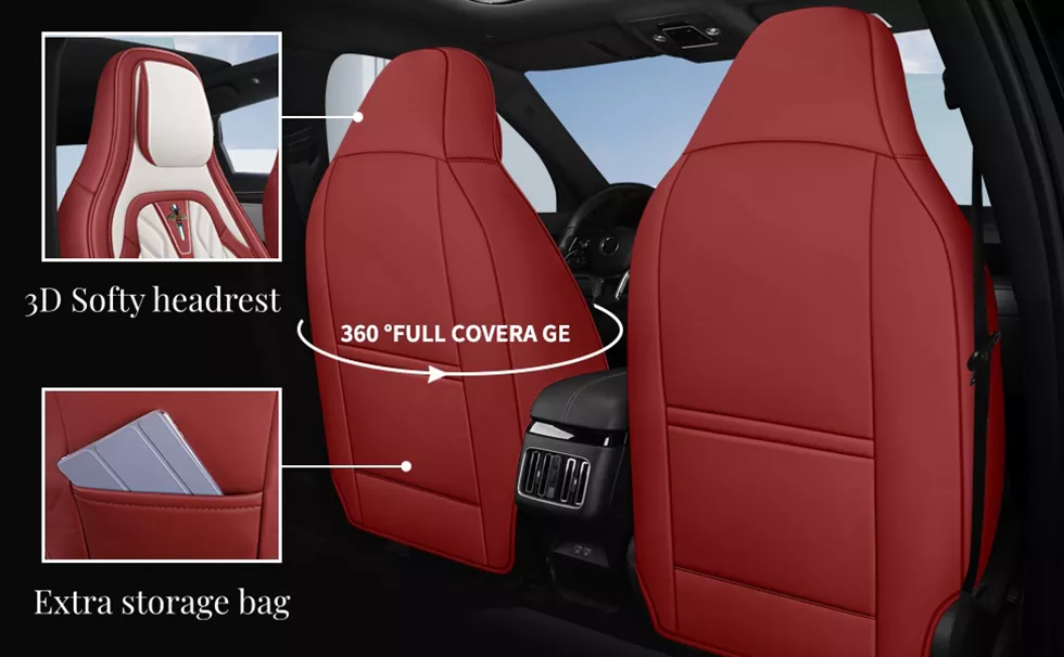 Universal Auto Seat Covers with 3D Head Support