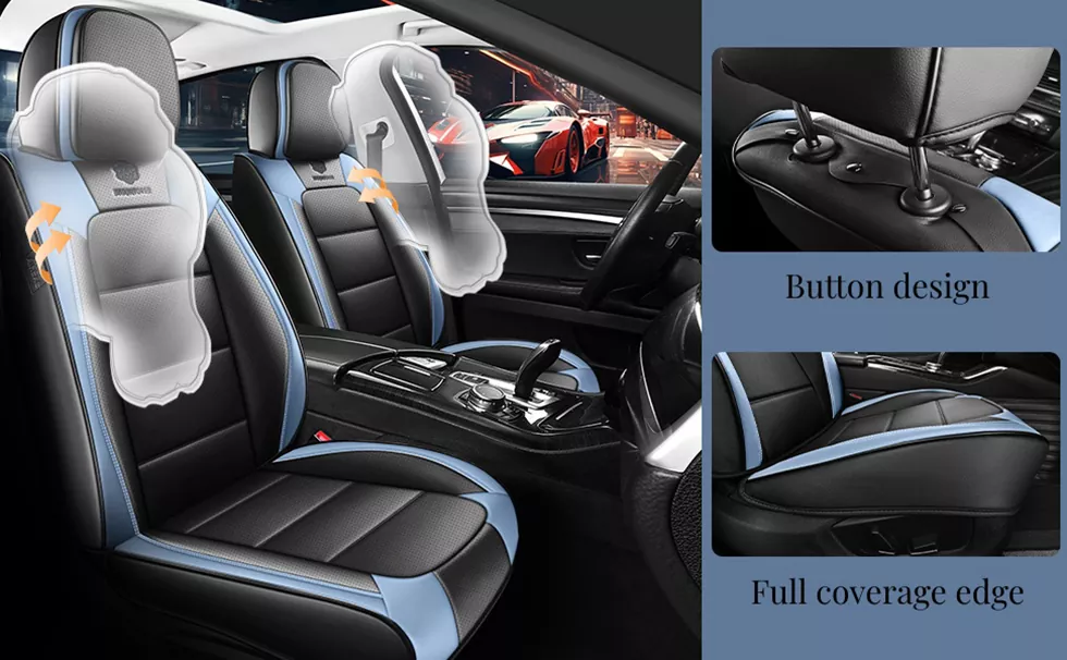 Waterproof Universal Leather Car Seat Covers Full Set